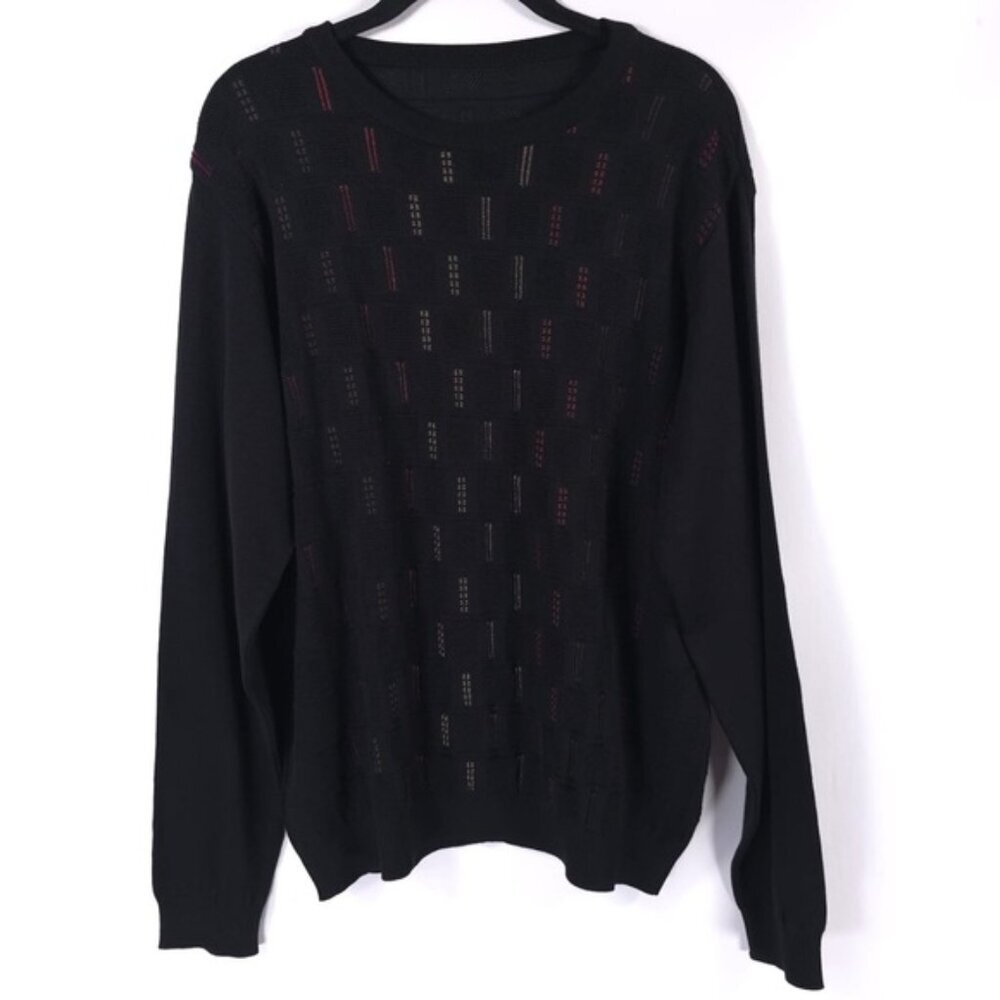 ST. CROIX WOOL Blend Luxury Crew Nk Knit Pullover Sweater Craftsmanship LARGE‎